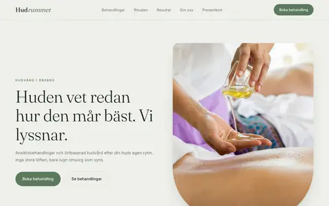 Exempel: hemsidan för Hudrummet
