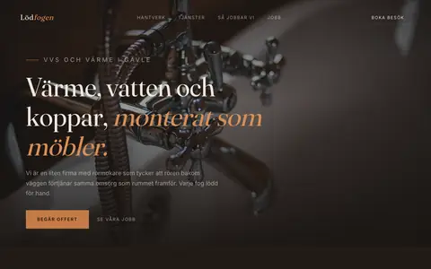 Exempel: hemsidan för Lödfogen VVS